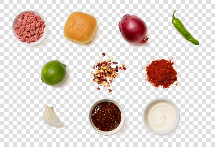 Spanish spiced Burgers With Charred Shishito Peppers   Pesto  HD Png DownloadTransparent PNG