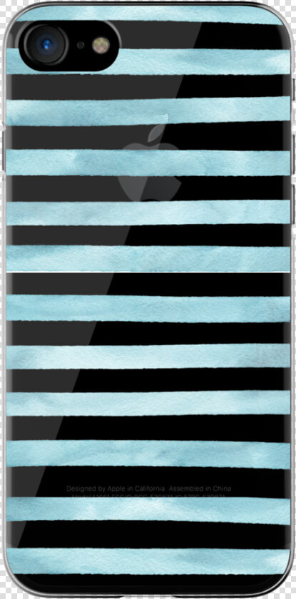 Blue Stripes Clear Case For Iphone 7 8   Mobile Phone Case  HD Png DownloadTransparent PNG