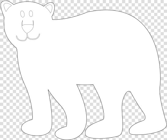 Bear Animal Black White Line Teddy Bear Animal 555px   Free Polar Bear Svg  HD Png DownloadTransparent PNG