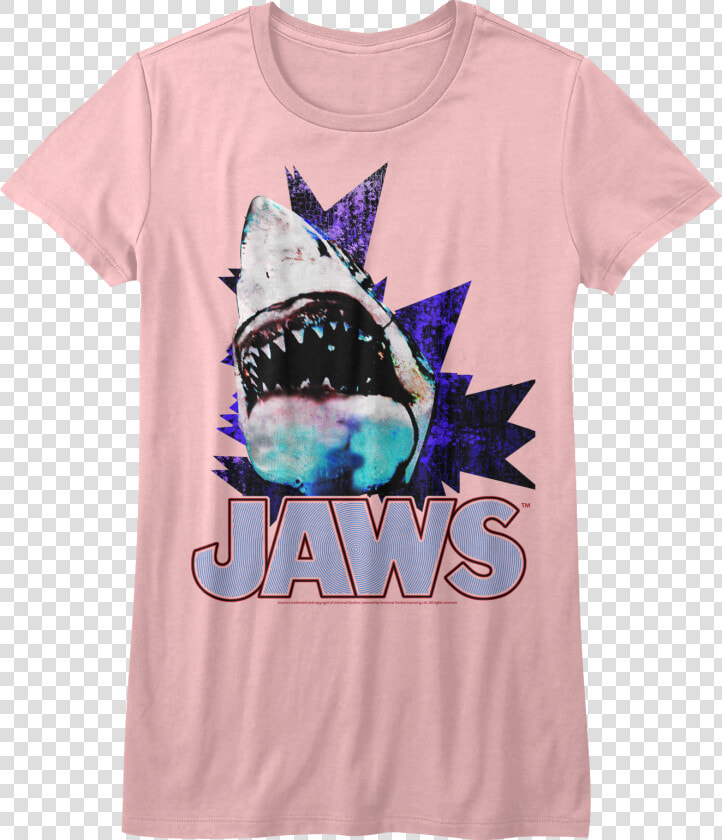 Junior Pink Jaws Shirt   Great White Shark  HD Png DownloadTransparent PNG