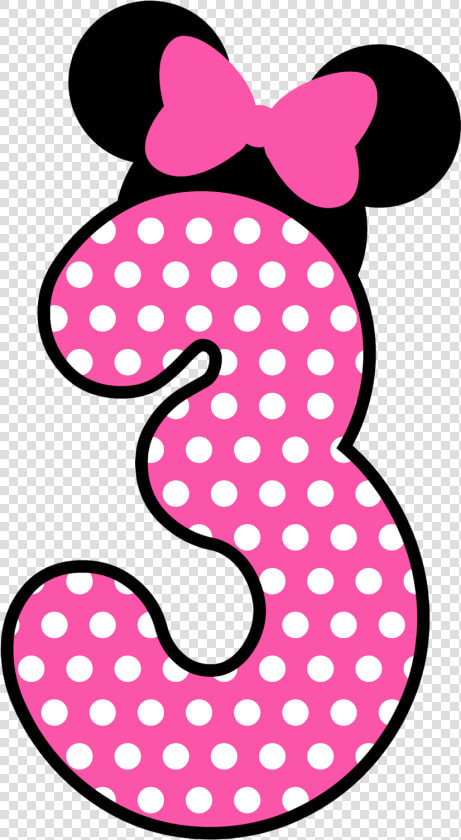 Minnie Rosa 3 Imagens Png   Minnie Mouse Number 2  Transparent PngTransparent PNG