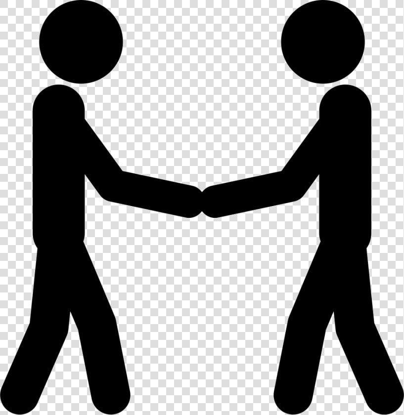 Two Stick Man Variants Shaking Hands   Stick People Shaking Hands  HD Png DownloadTransparent PNG