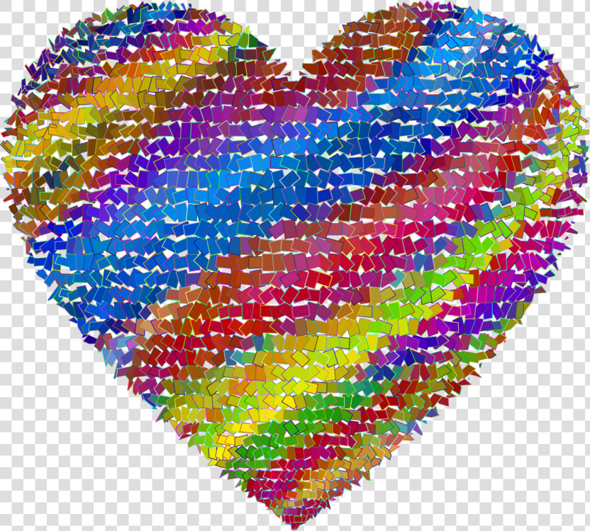 Heart magenta glitter   Heart Mosaic  HD Png DownloadTransparent PNG