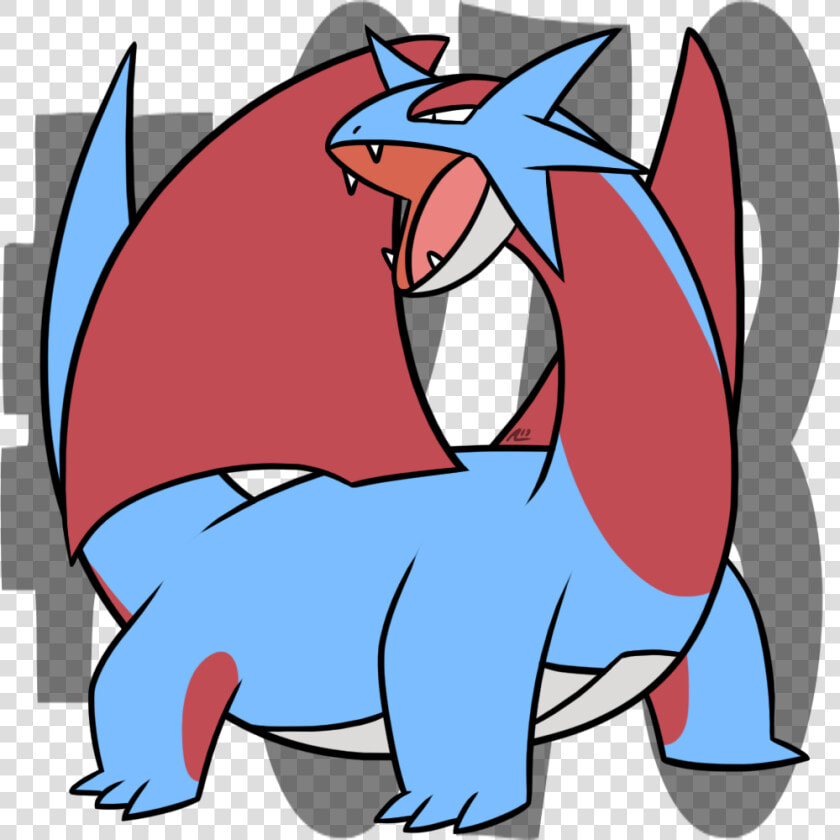 373 Salamence   Cartoon  HD Png DownloadTransparent PNG