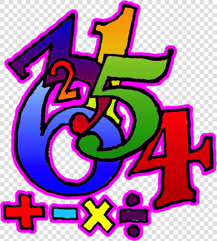 Jumbled Numbers With Math Symbols   Designs For Portfolio In Math  HD Png DownloadTransparent PNG