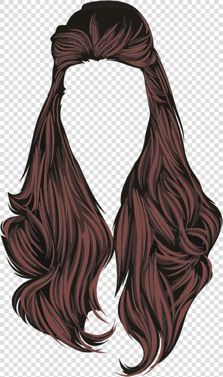 Wig neck brown Hair   Female Hair Clip Art  HD Png DownloadTransparent PNG