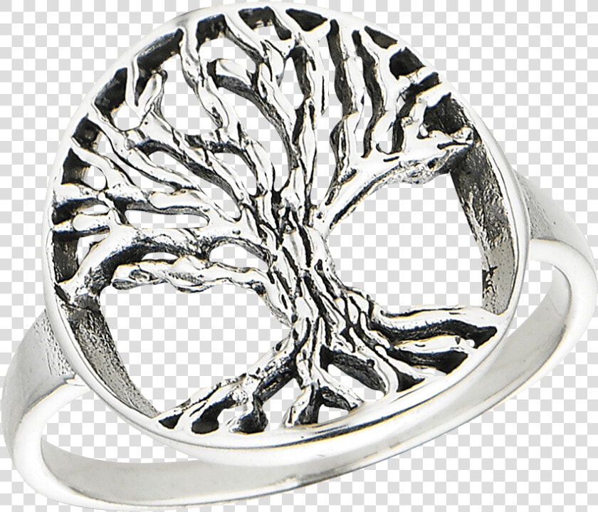 Sterling Silver Life Tree Ring   Silver  HD Png DownloadTransparent PNG