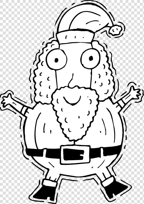 Artfavor Santa Claus 2 Scalable Vector Graphics Svg   Santa Claus Seated Black And White Clipart  HD Png DownloadTransparent PNG