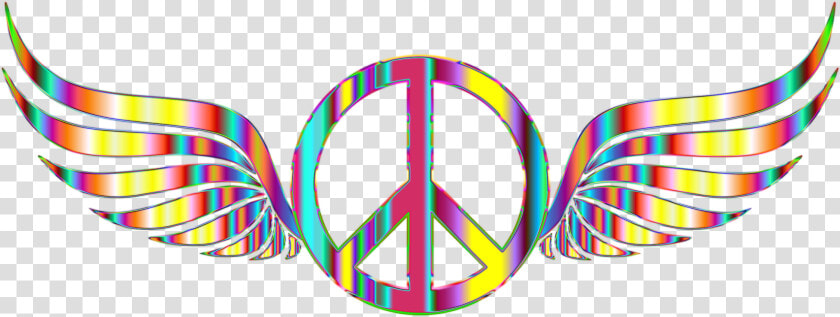 Clip Art Hippie Clipart Transparent   Peace Sign With Wings  HD Png DownloadTransparent PNG