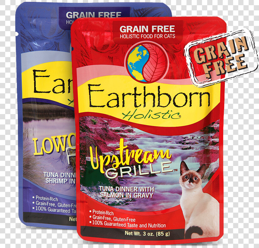 Moist Grain free Holistic Cat Food Pouch Formulas Bag   Earthborn Holistic Cat Food Pouches  HD Png DownloadTransparent PNG