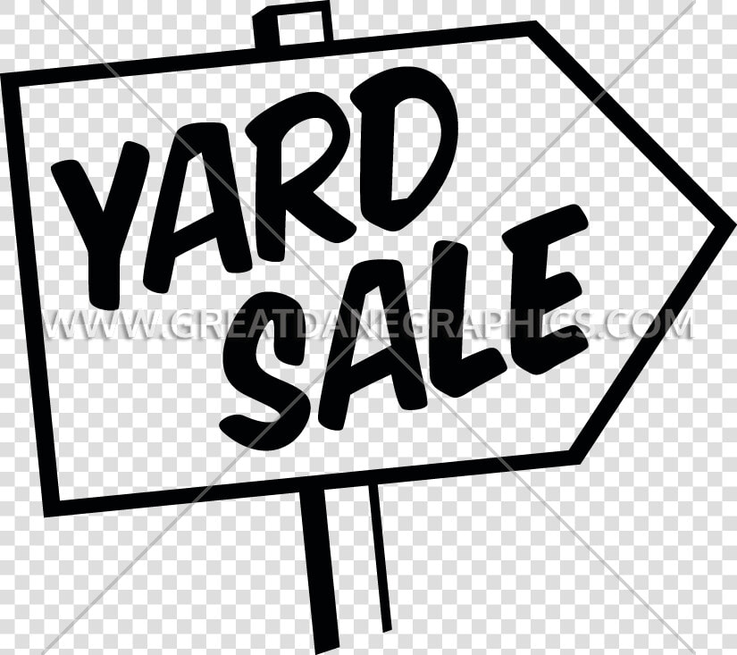 Yard Sign Clipart   Black And White Yard Sale Sign  HD Png DownloadTransparent PNG