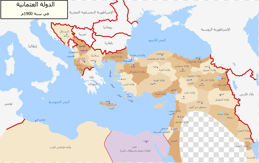 Map Of Ottoman Empire In 1900   Baku Ashgabat  HD Png DownloadTransparent PNG