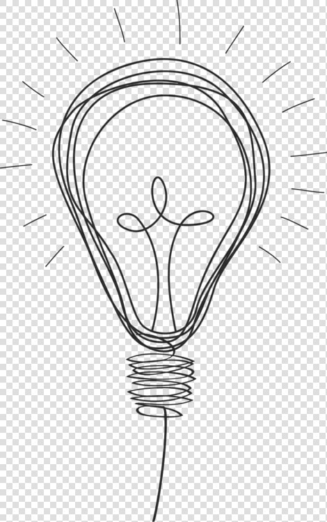 Line Art head coloring Book   Light Bulb Line Drawing  HD Png DownloadTransparent PNG