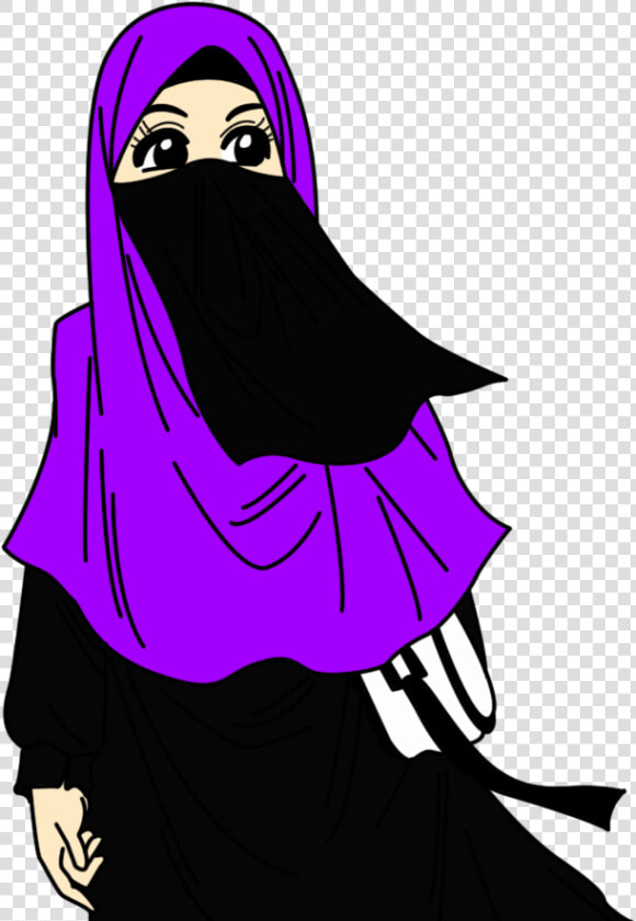 Foto Animasi Sedih   Muslimah Cartoon Islamic  HD Png DownloadTransparent PNG