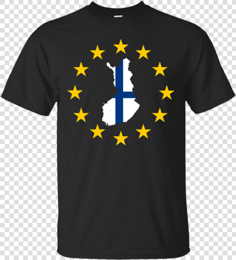 Finland Map Inside European Union Eu Flag T shirt  HD Png DownloadTransparent PNG