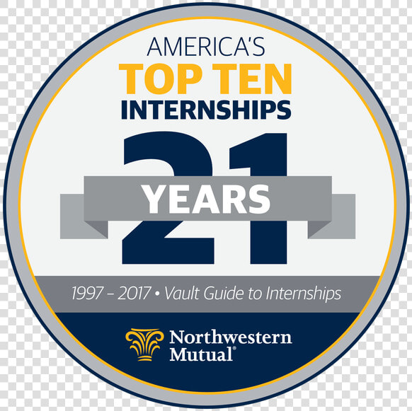 Top 10 Internships Graphic   America  39 s Top 25 Internships Northwestern Mutual  HD Png DownloadTransparent PNG