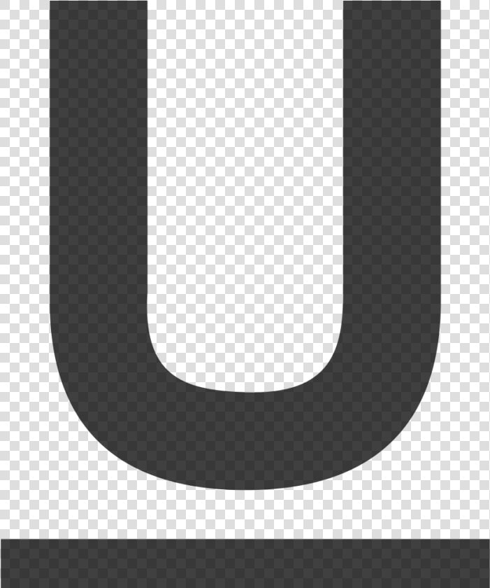 Logo U With Underline   Png Download   Black and white  Transparent PngTransparent PNG