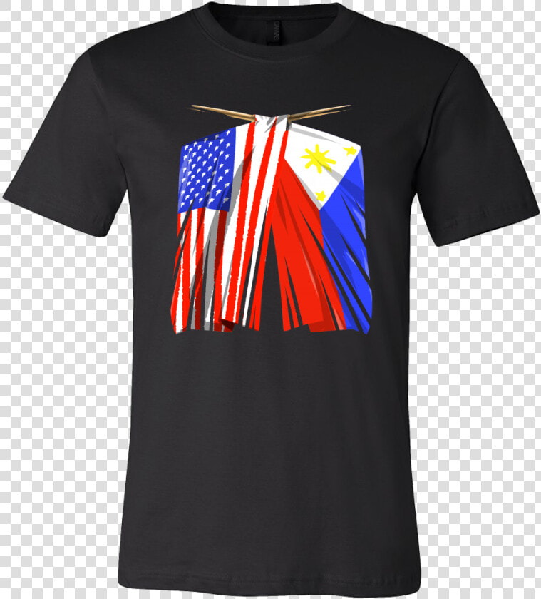 Philippines Flag T shirt Filipino American Flag Tee   Italian Halloween  HD Png DownloadTransparent PNG