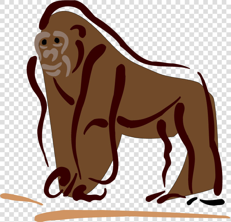 Transparent Silverback Gorilla Png   Gorilla Clip Art  Png DownloadTransparent PNG