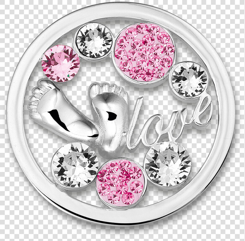 Babyfeet Light Pink Stainless Steel Open Disc With   Mi Moneda Munt  HD Png DownloadTransparent PNG