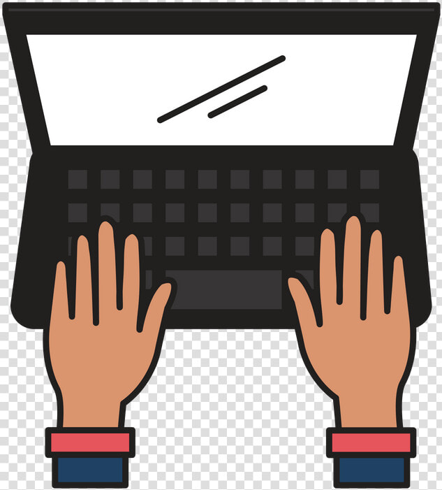 Blog   Typing Laptop Hand Illustration  HD Png DownloadTransparent PNG