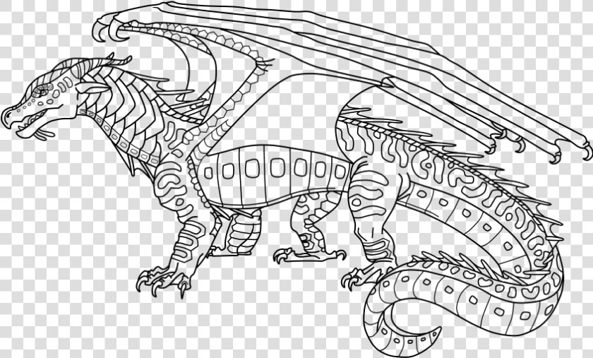 Dragon Transparent Line Art The X Files Coloring Book   Wings Of Fire Dragon Base  HD Png DownloadTransparent PNG