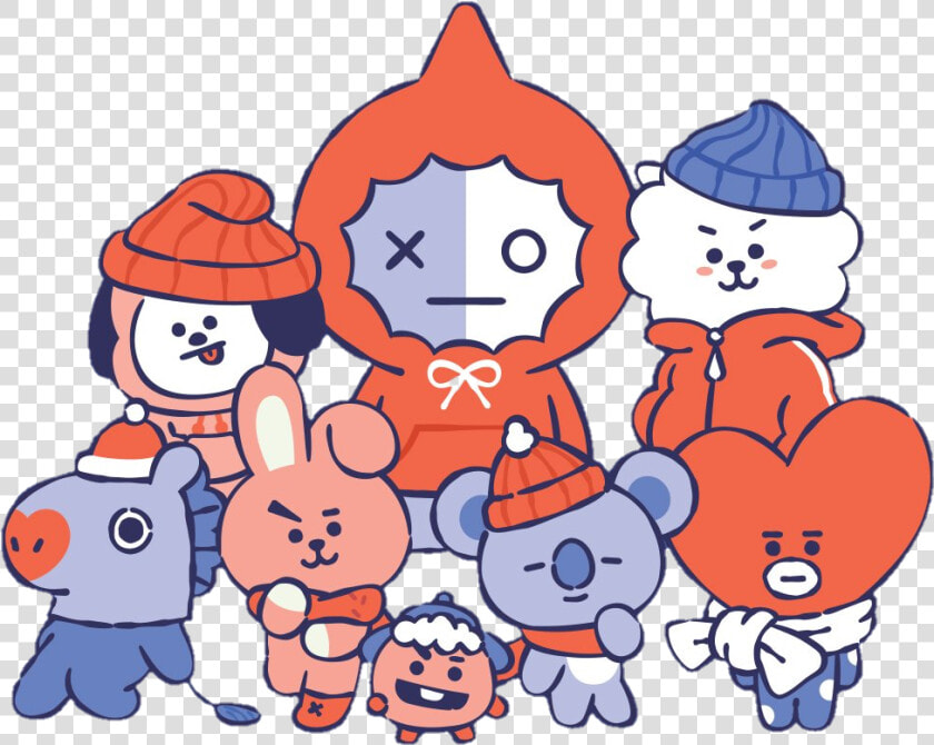 Merryxmas Christmas Van Tata Koya Chimmy Cooky Png   Bt21 Phone Wallpaper Christmas  Transparent PngTransparent PNG