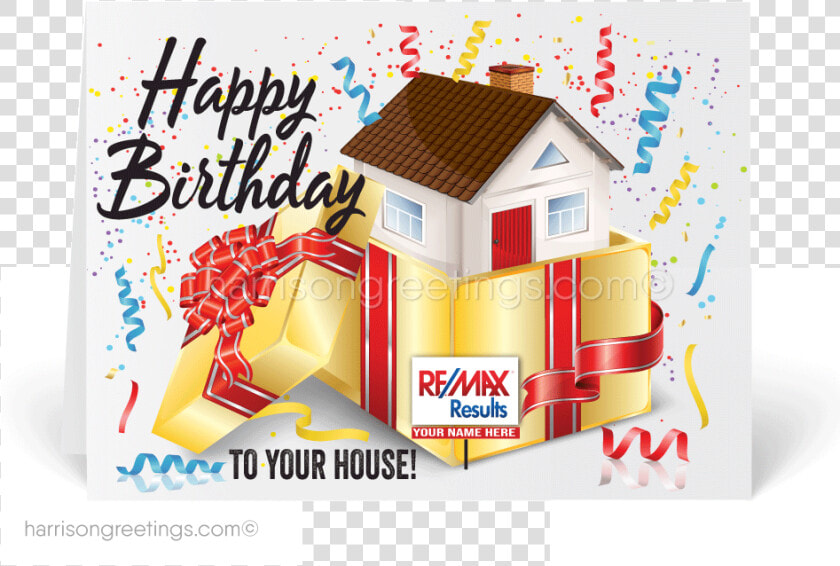 Transparent Happy Birthday Vintage Png   Happy Birthday With House  Png DownloadTransparent PNG