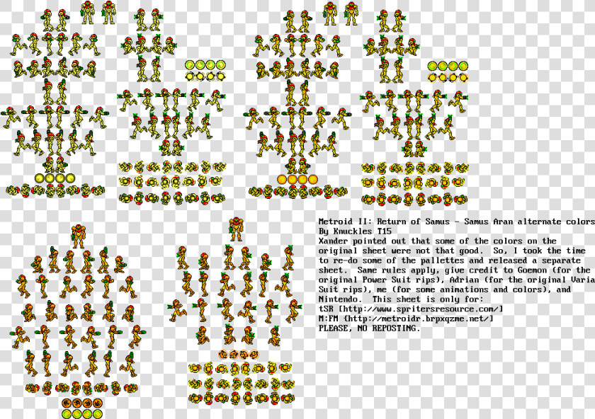 Click For Full Sized Image Samus   Custom Samus Sprite Sheet  HD Png DownloadTransparent PNG