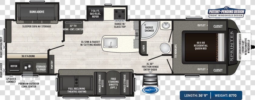 2020 Keystone Sprinter Campfire 32fwbh  HD Png DownloadTransparent PNG