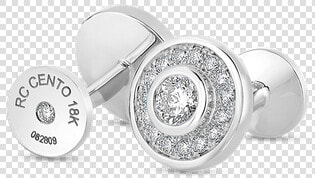 Roberto Coin Cuff Links With Diamonds   Earrings  HD Png DownloadTransparent PNG