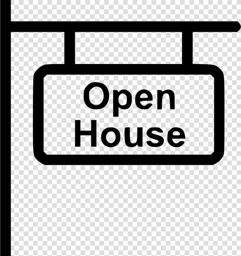 Open House Sign   Open House Clipart Black And White  HD Png DownloadTransparent PNG