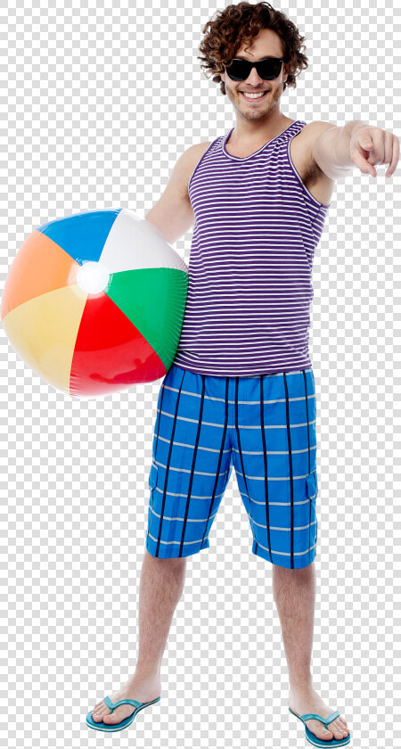 Download Men With Beach Ball Png Image   Going To Beach Png  Transparent PngTransparent PNG