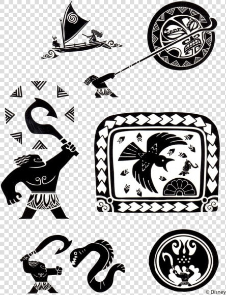 Moana Clipart Tattoo Temporary Vaiana Maori Polynesian   Real Moana Maui Tattoo  HD Png DownloadTransparent PNG