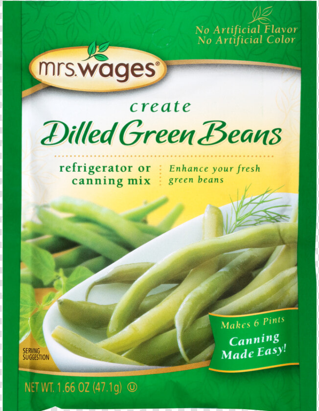 Wages® Dilled Green Beans   Mrs Wages Dilled Green Beans  HD Png DownloadTransparent PNG