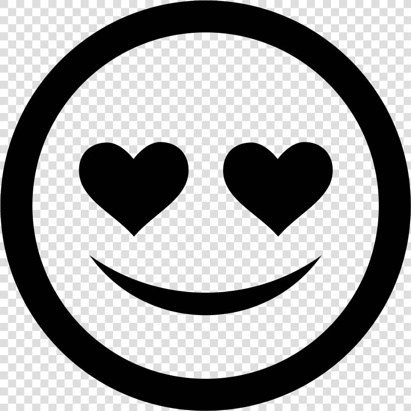 Black And White Smiley Face Png   Love Emoji Black And White  Transparent PngTransparent PNG