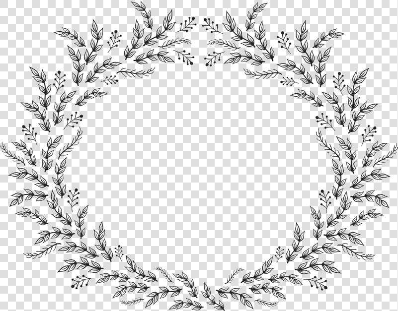 Transparent Circular Border Png   Floral Christmas Border Clipart Black And White  Png DownloadTransparent PNG