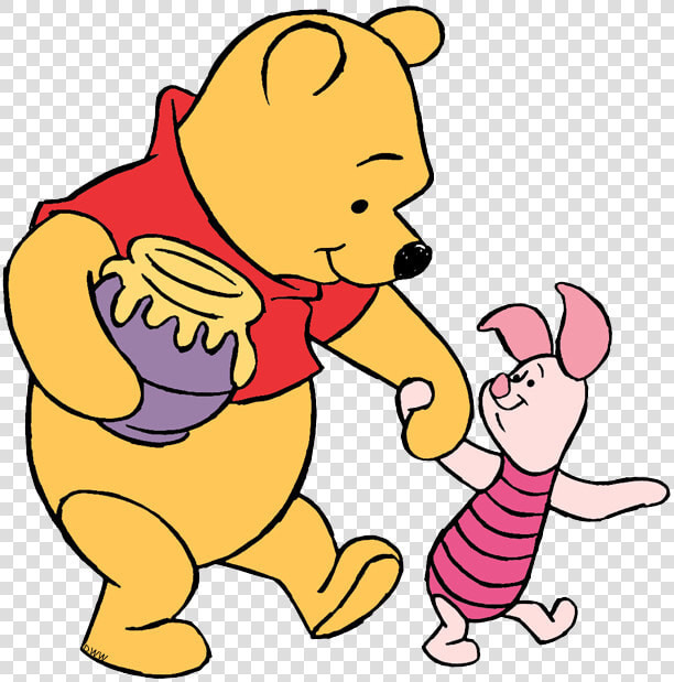 New Pooh  Piglet Walking Hand In Hand   Winnie The Pooh And Piglet Clipart  HD Png DownloadTransparent PNG