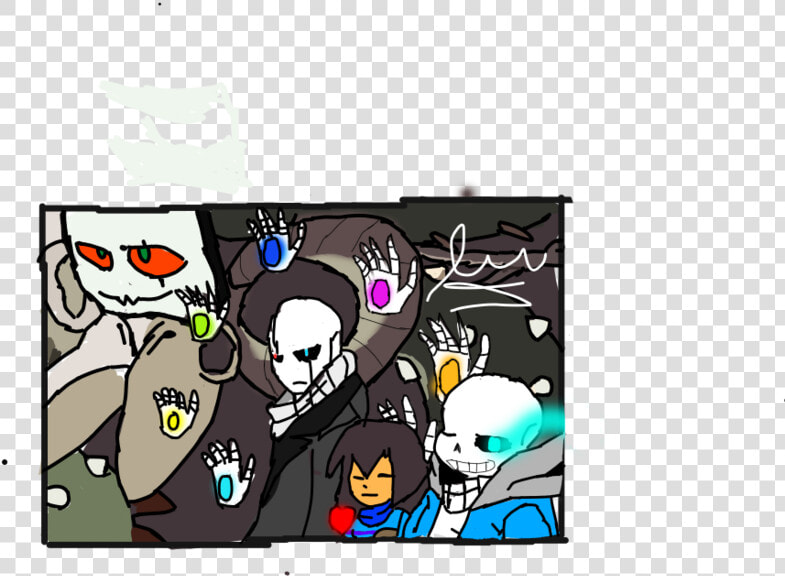 Me sans gaster And Omega Flowey   Cartoon  HD Png DownloadTransparent PNG