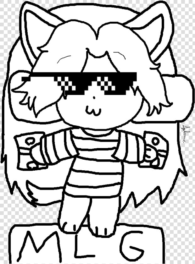 Mlg Temmie By On     Cartoon  HD Png DownloadTransparent PNG