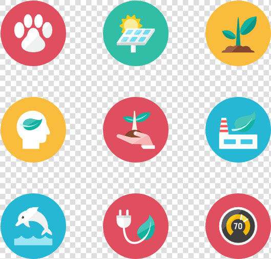 Essential Set   Ecology Flat Icons  HD Png DownloadTransparent PNG