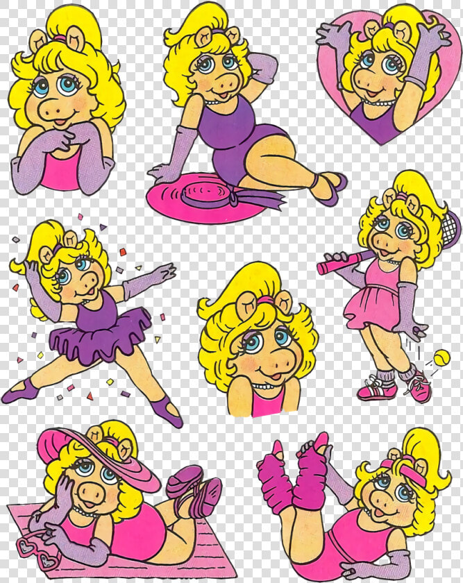 80s Ms Piggy Stickers   Miss Piggy Stickers  HD Png DownloadTransparent PNG