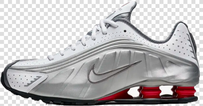 Nike Shox R4 White Silver   Nike Shox R4 2018  HD Png DownloadTransparent PNG