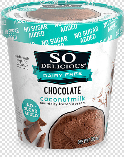 No Sugar Added Chocolate Coconutmilk Frozen Dessert   So Delicious  HD Png DownloadTransparent PNG