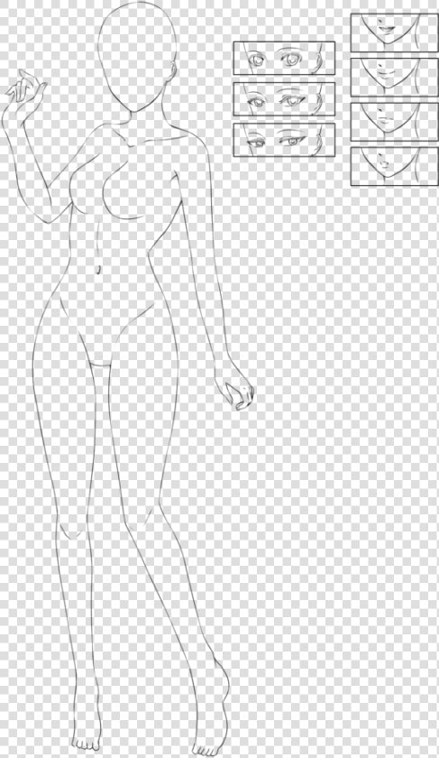 Cat Lineart Full Body And  f2u  Female Full body Base   Female Full Body Base  HD Png DownloadTransparent PNG