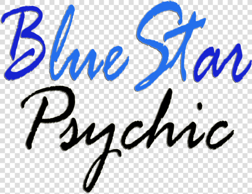 Blue Star Psychic   Png Download   Calligraphy  Transparent PngTransparent PNG