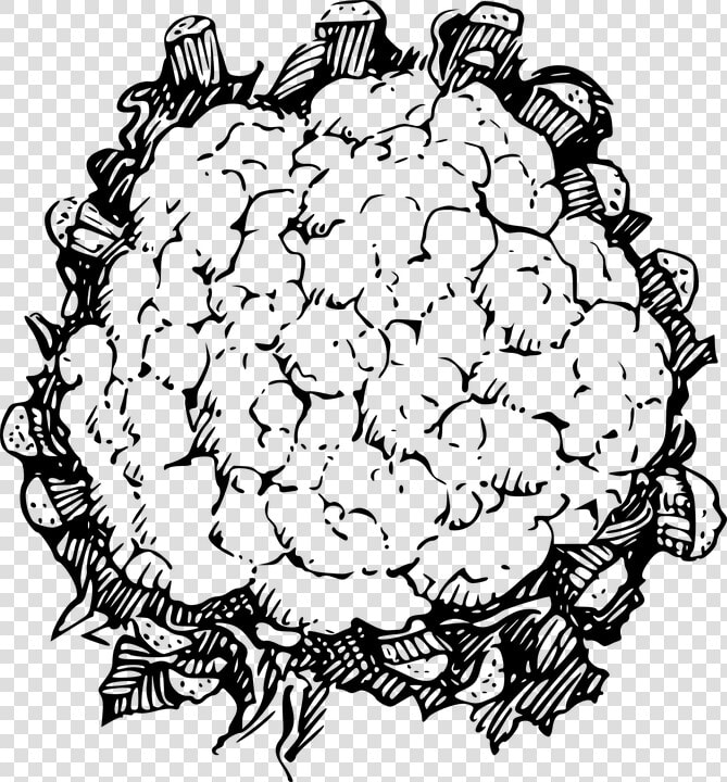 Vegetables Black And White Black And White Food Drink   Cauliflower Black And White  HD Png DownloadTransparent PNG