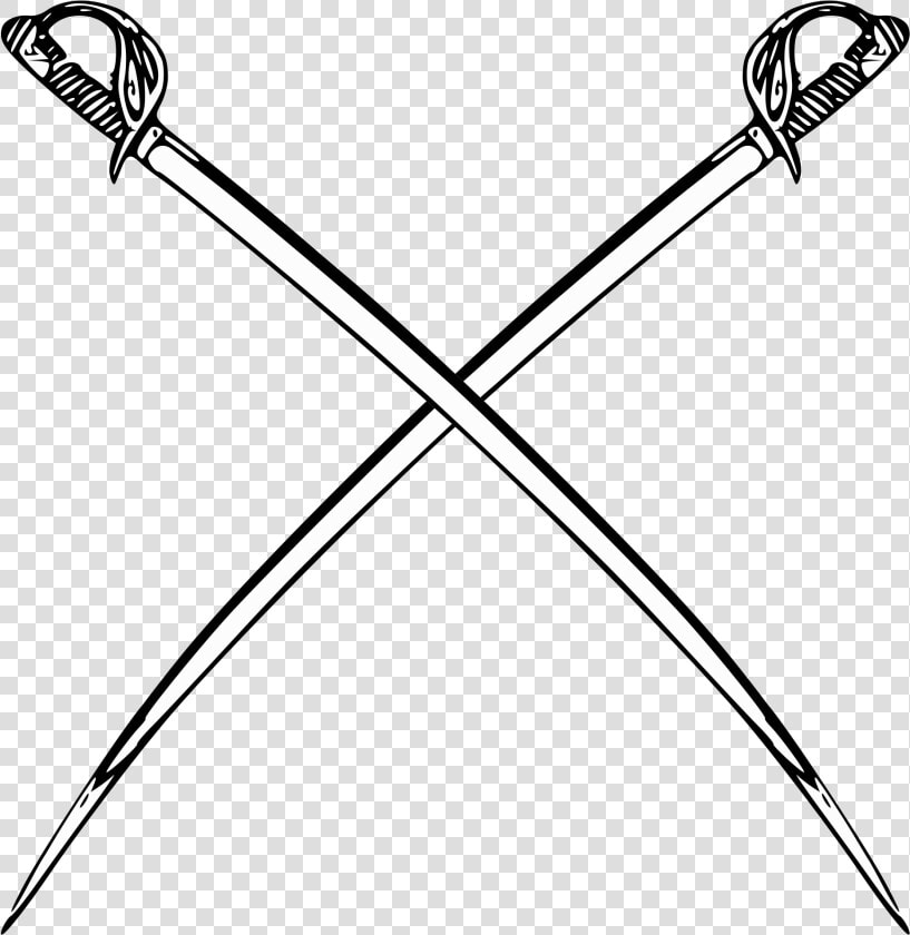 Vector Swords Sabre   Crossed Civil War Swords  HD Png DownloadTransparent PNG