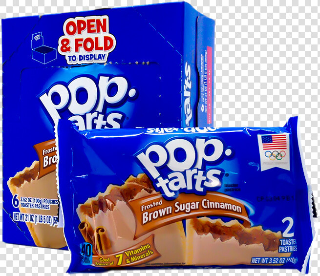 Kellogs Pop Tarts Frosted Brown Sugar Cinnamon   Pop Tarts Cinnamon 6 Units Display  HD Png DownloadTransparent PNG