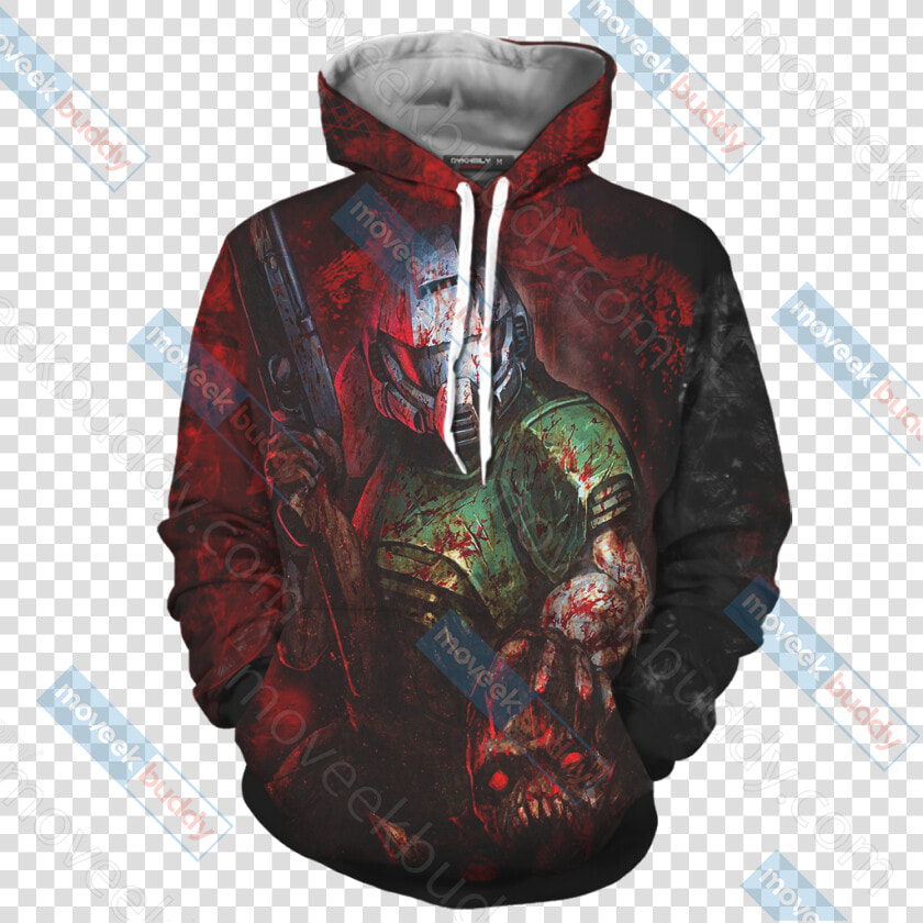 Doomguy Unisex 3d Hoodie   Pink Dragon Ball Z Hoodie  HD Png DownloadTransparent PNG